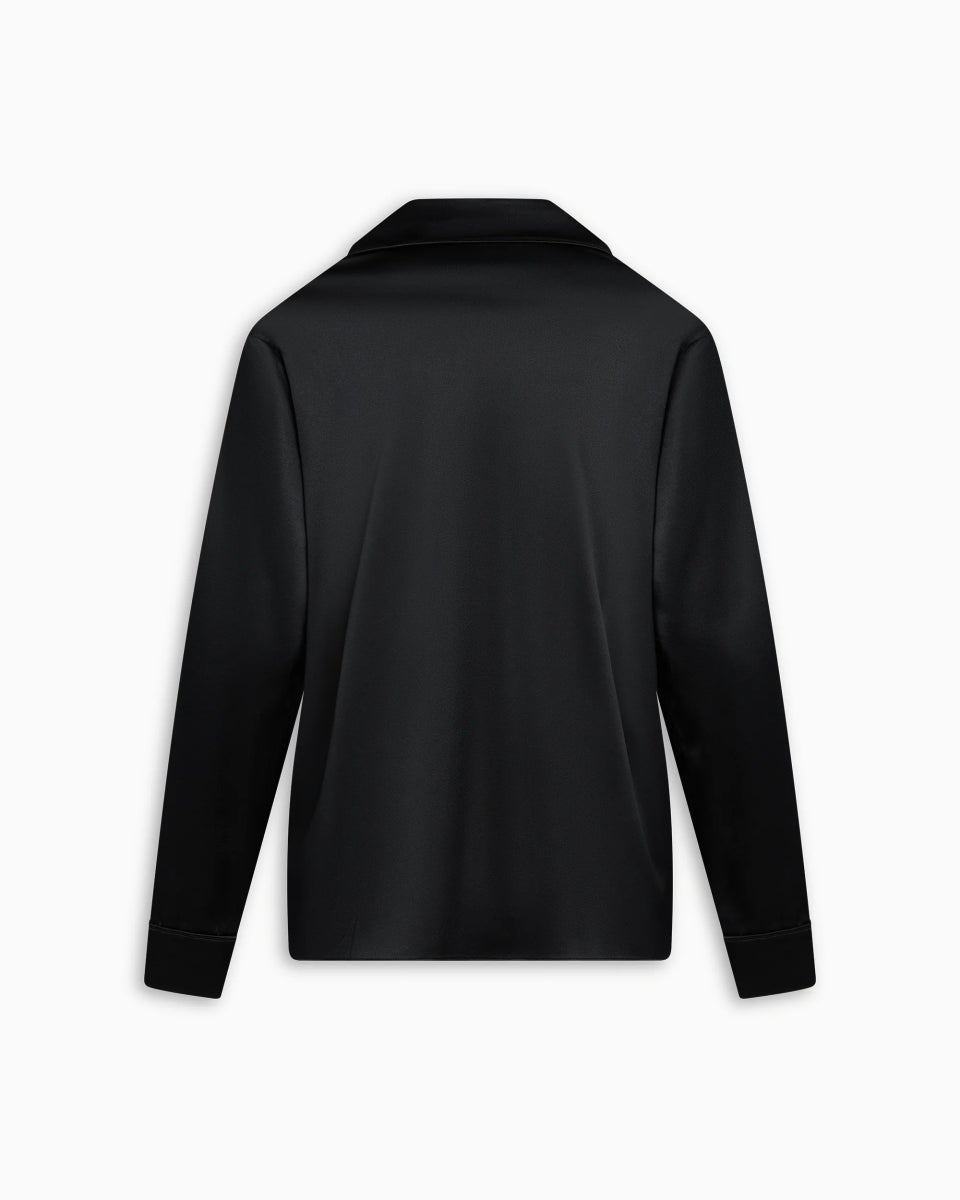 Silk Pajama Shirt | Black