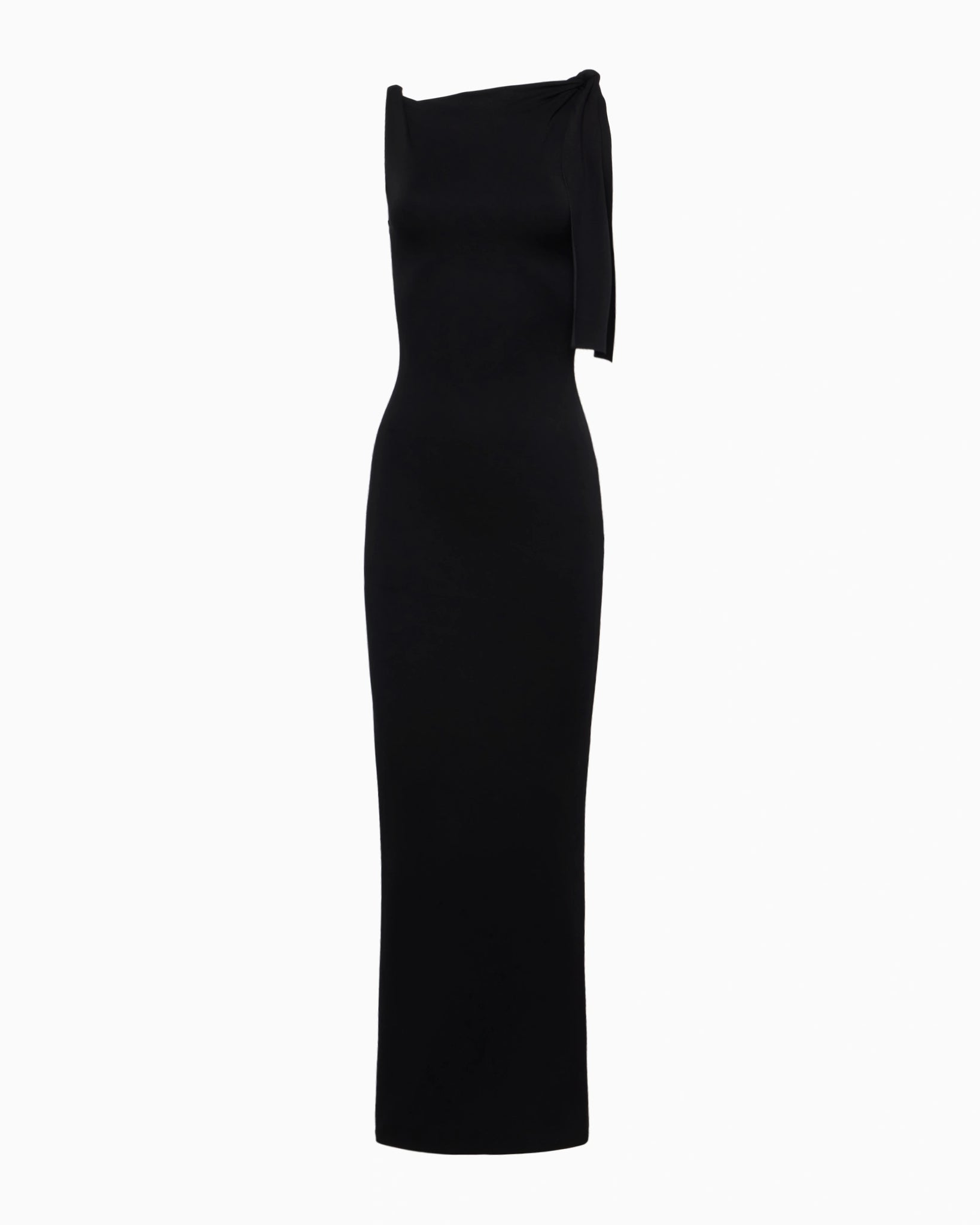 Black Sueded Stretch Knotted Maxi Dress | Khy Black Sueded Stretch Knotted Maxi Dress | Khy