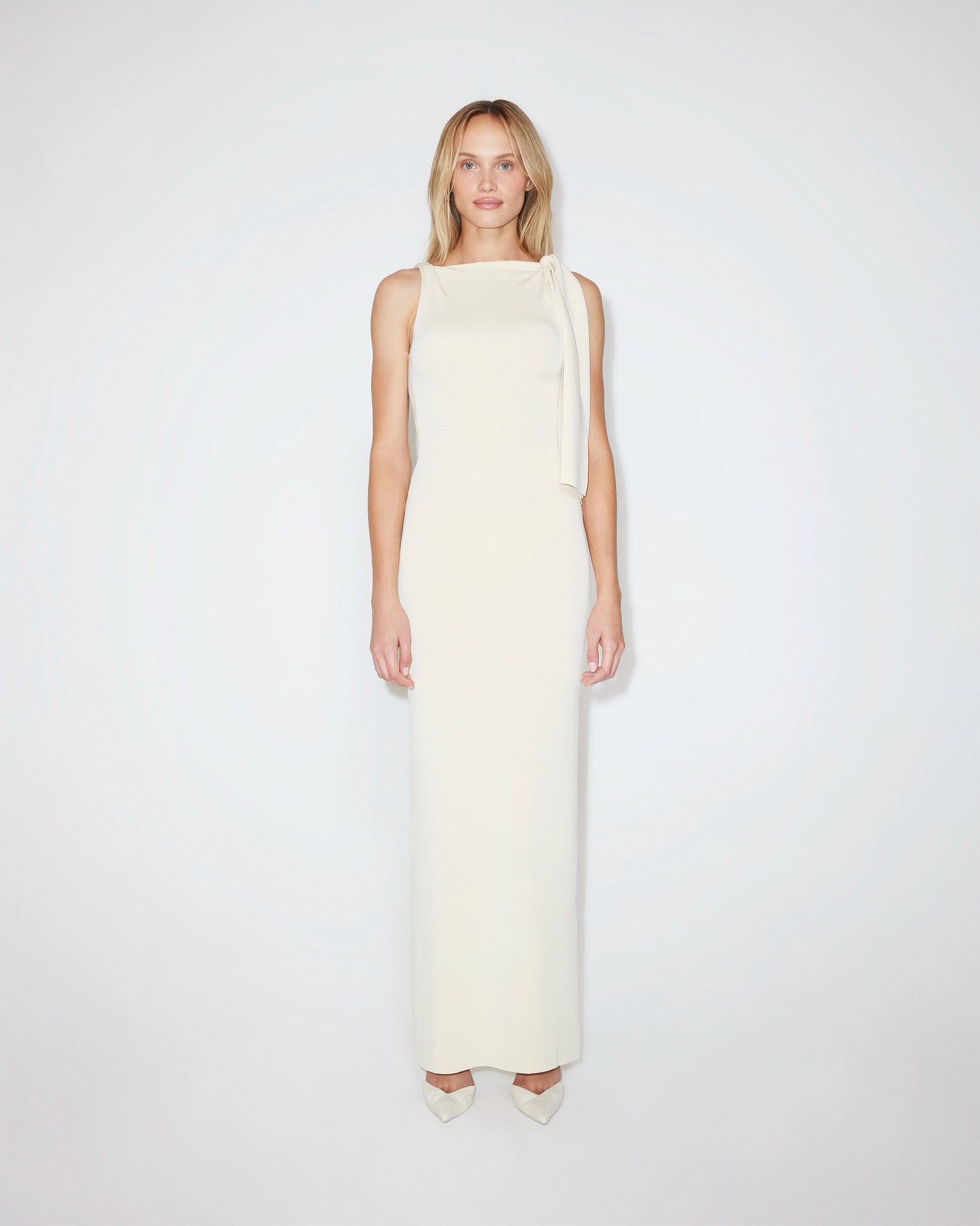 Khy: Sueded Stretch Knotted Maxi Dress Khy: Sueded Stretch Knotted Maxi Dress