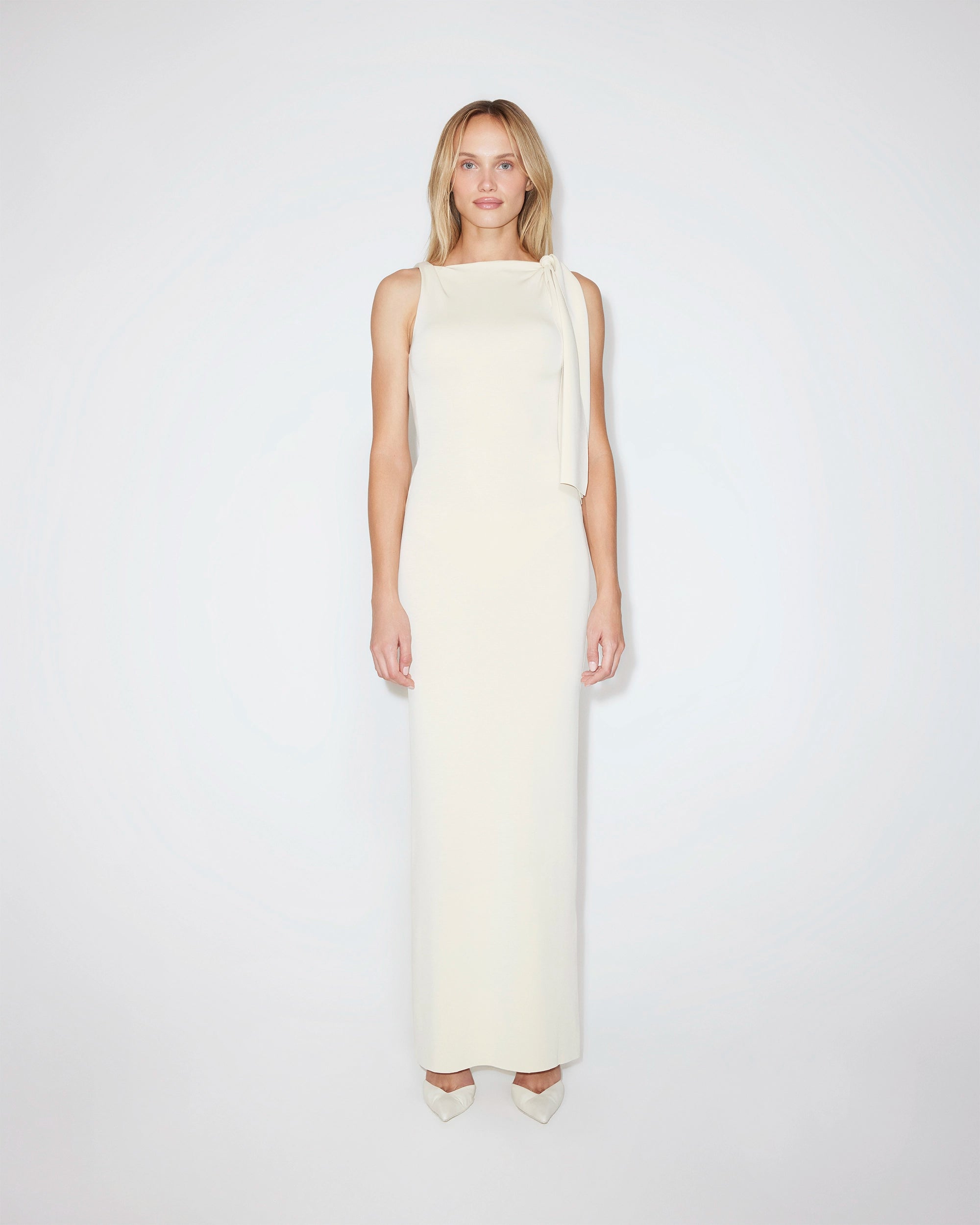 Khy: Sueded Stretch Knotted Maxi Dress | Stone Khy: Sueded Stretch Knotted Maxi Dress | Stone