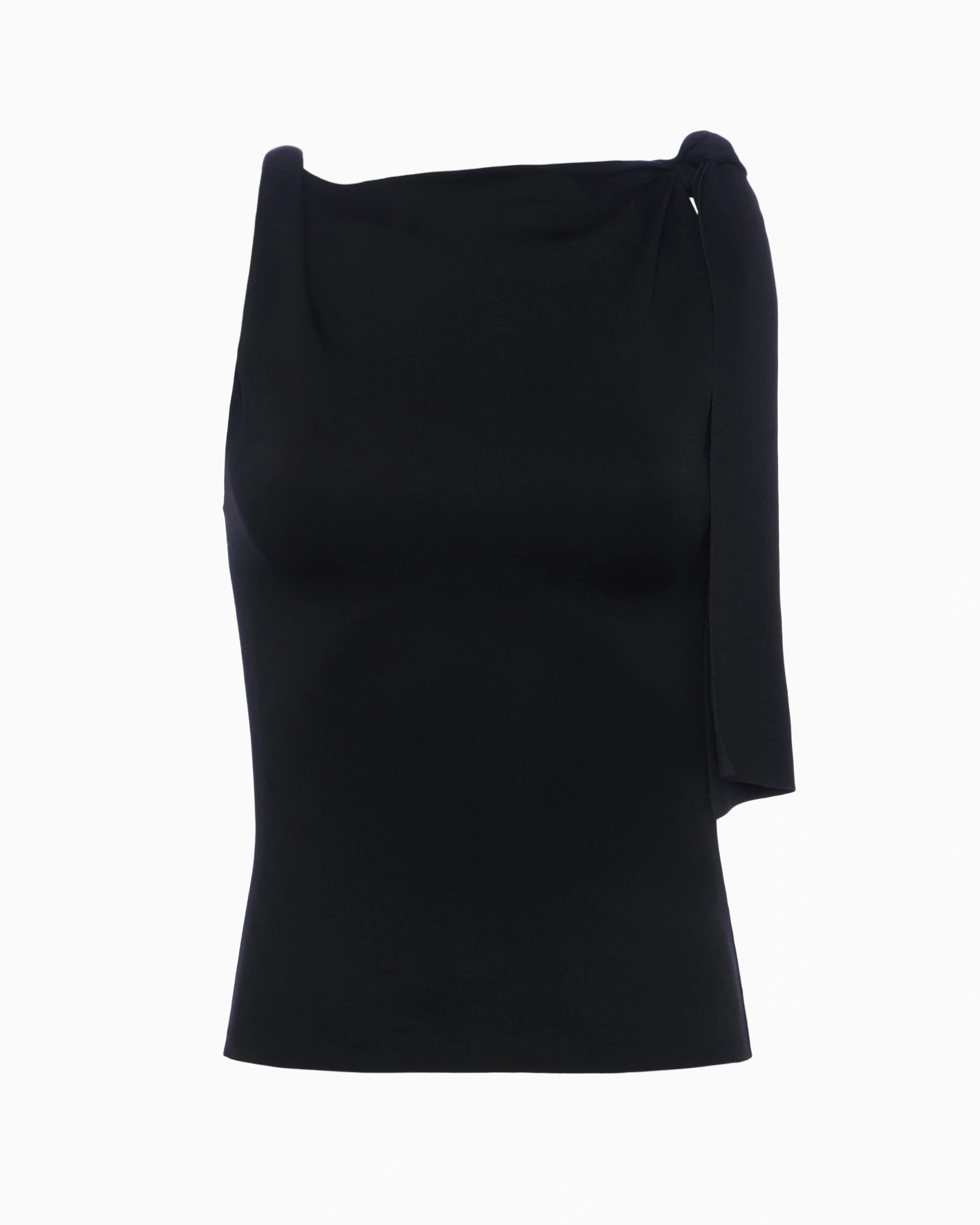 Sueded Stretch Knotted Top | Black – Khy Sueded Stretch Knotted Top | Black – Khy
