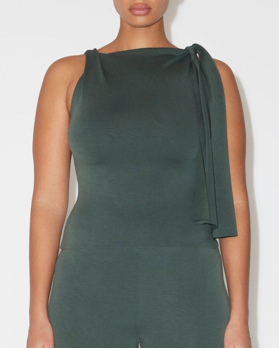 未使用品】khy Sueded Stretch Knotted Top L Sueded Stretch 未使用品】khy Sueded Stretch Knotted Top L Sueded Stretch