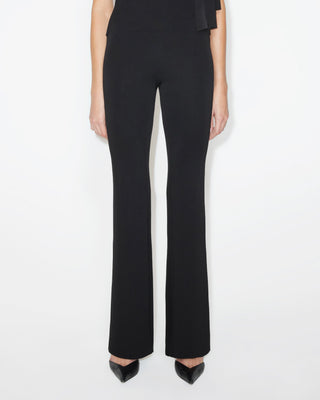 Sueded Stretch Low Rise Pant | Black