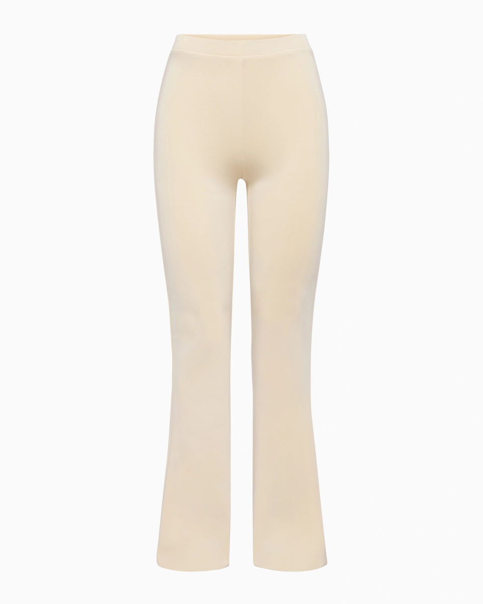 Sueded Stretch Low Rise Pant | Stone