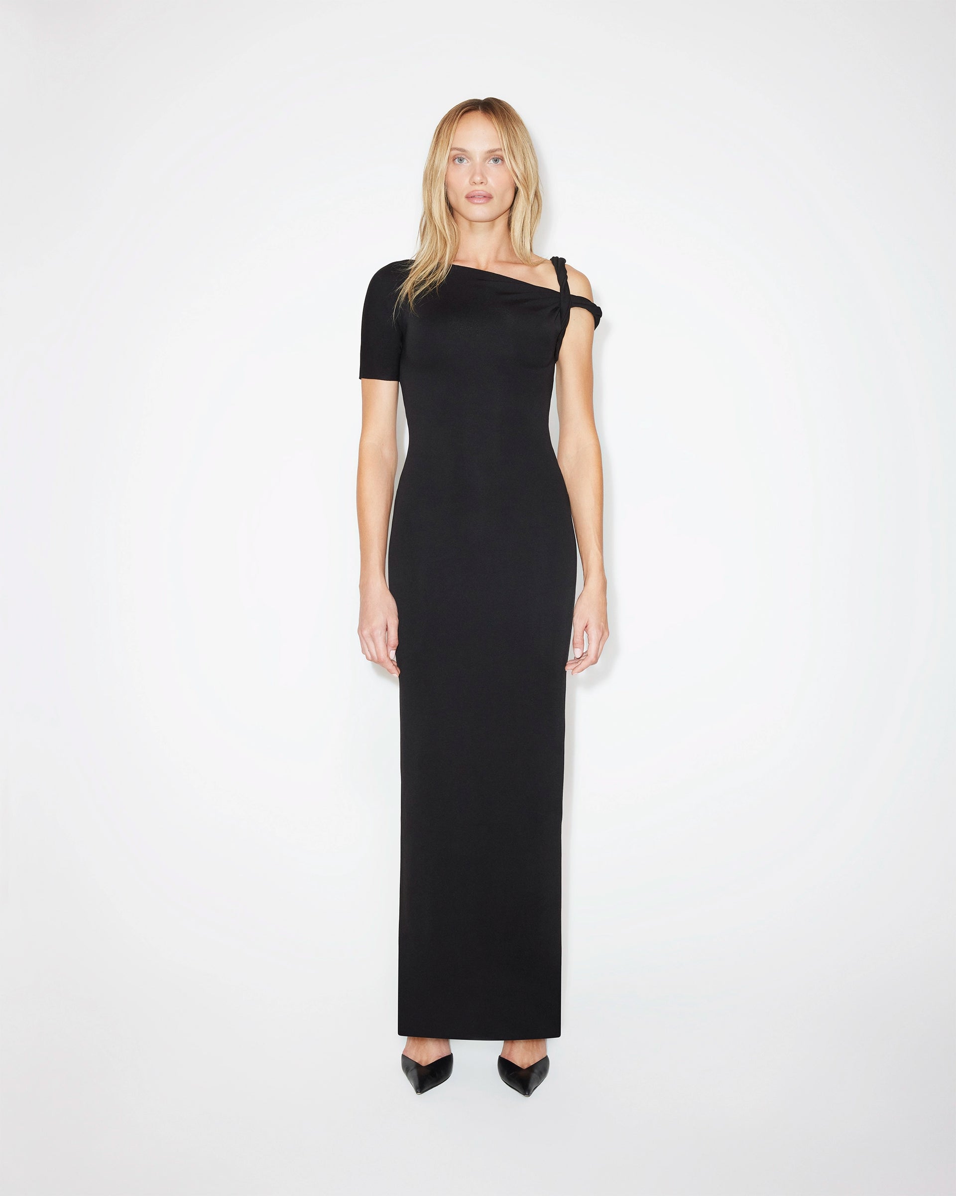 maxi sheath dress Khy by Kylie Jenner - Sueded Stretch Twist Maxi Dress