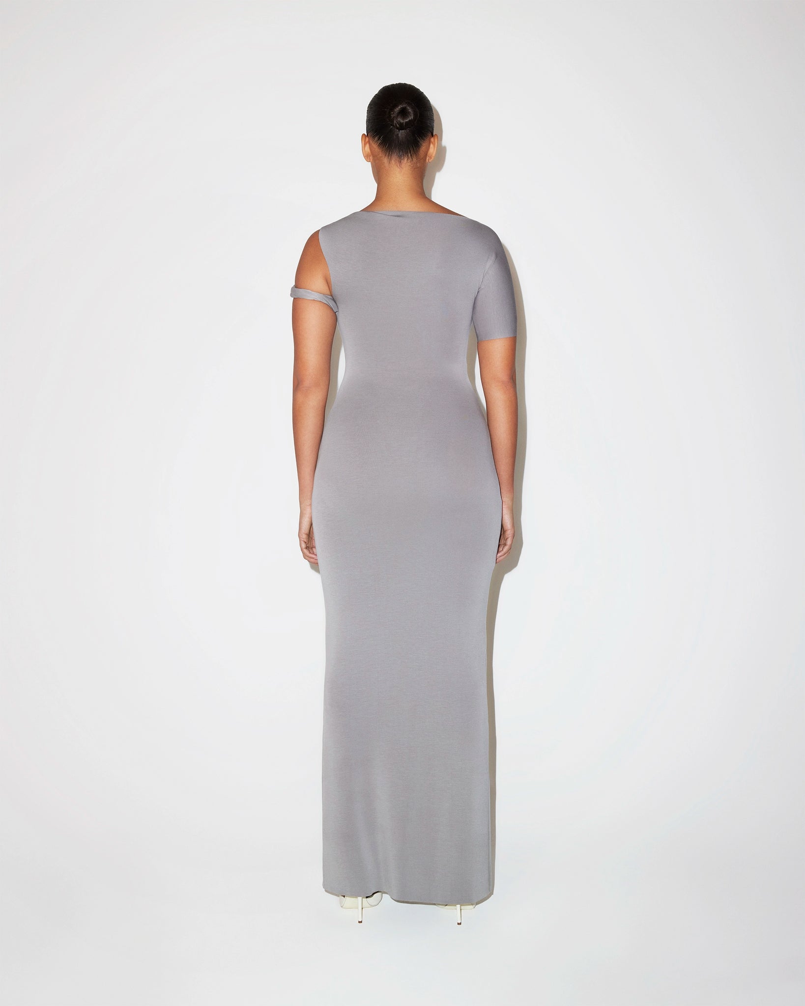 khy sueded stretch knotted maxi dress KHY SUEDED STRETCH KNOTTED MAXI DRESS | STONE - 2X