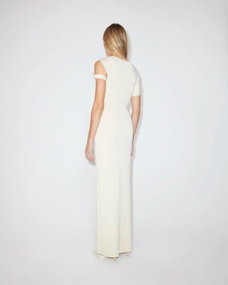 Sueded Stretch Twist Maxi Dress | Stone