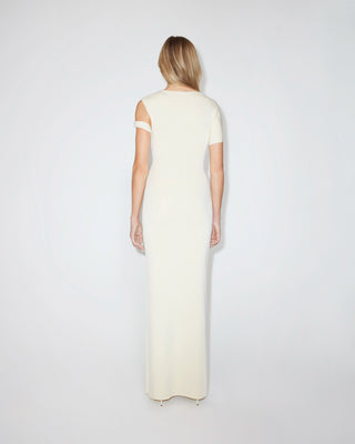 Sueded Stretch Twist Maxi Dress | Stone
