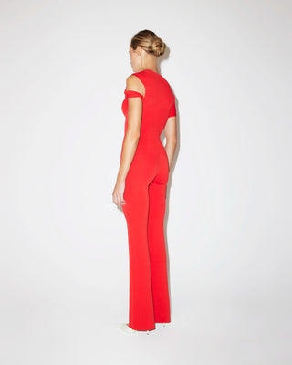 Sueded Stretch Twisted Top | Tomato