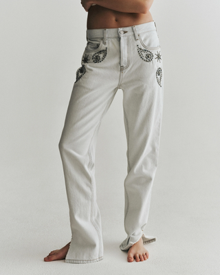 Sunset Studded Mid-Rise Jean | Cloud