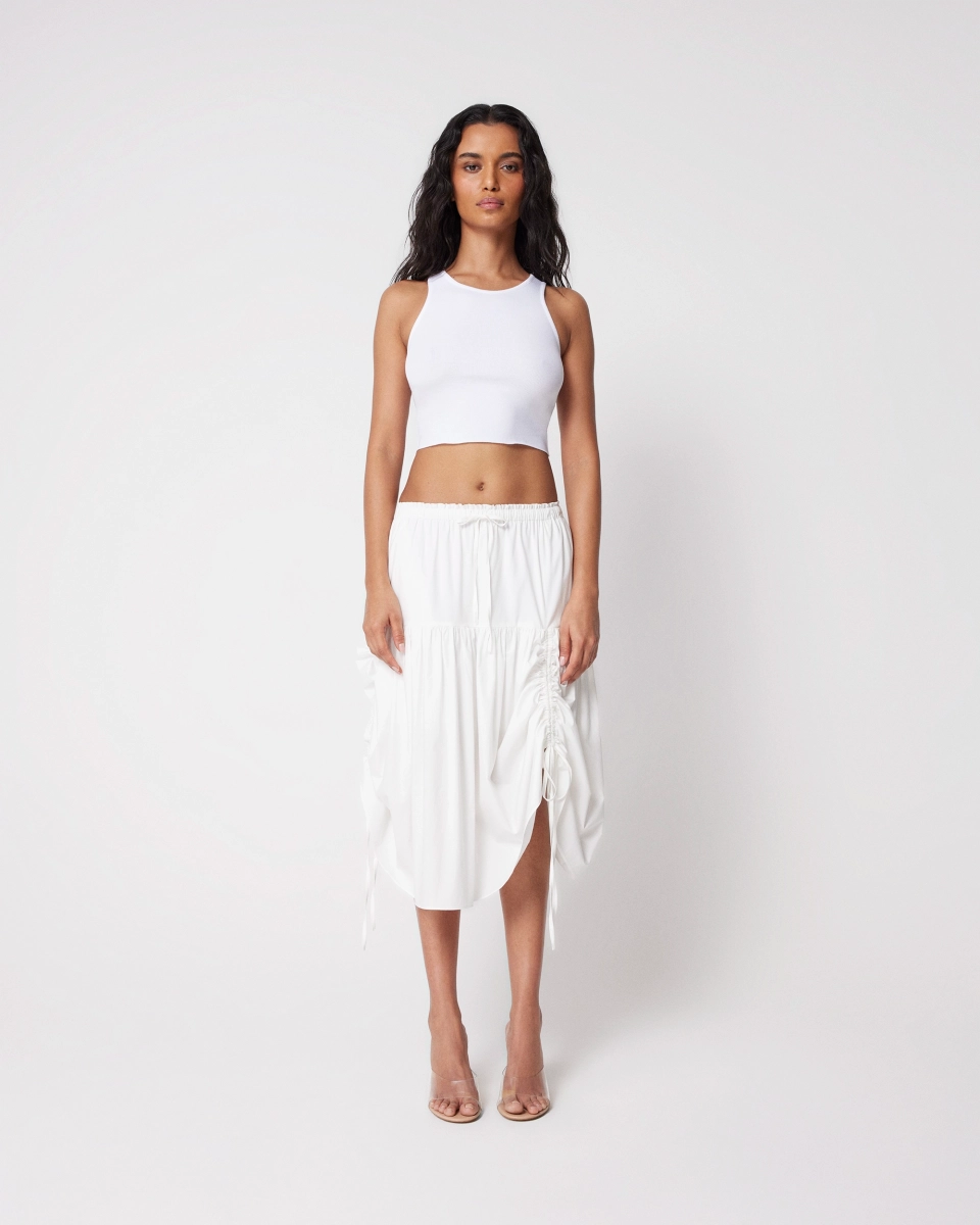 Tiered Skirt | White