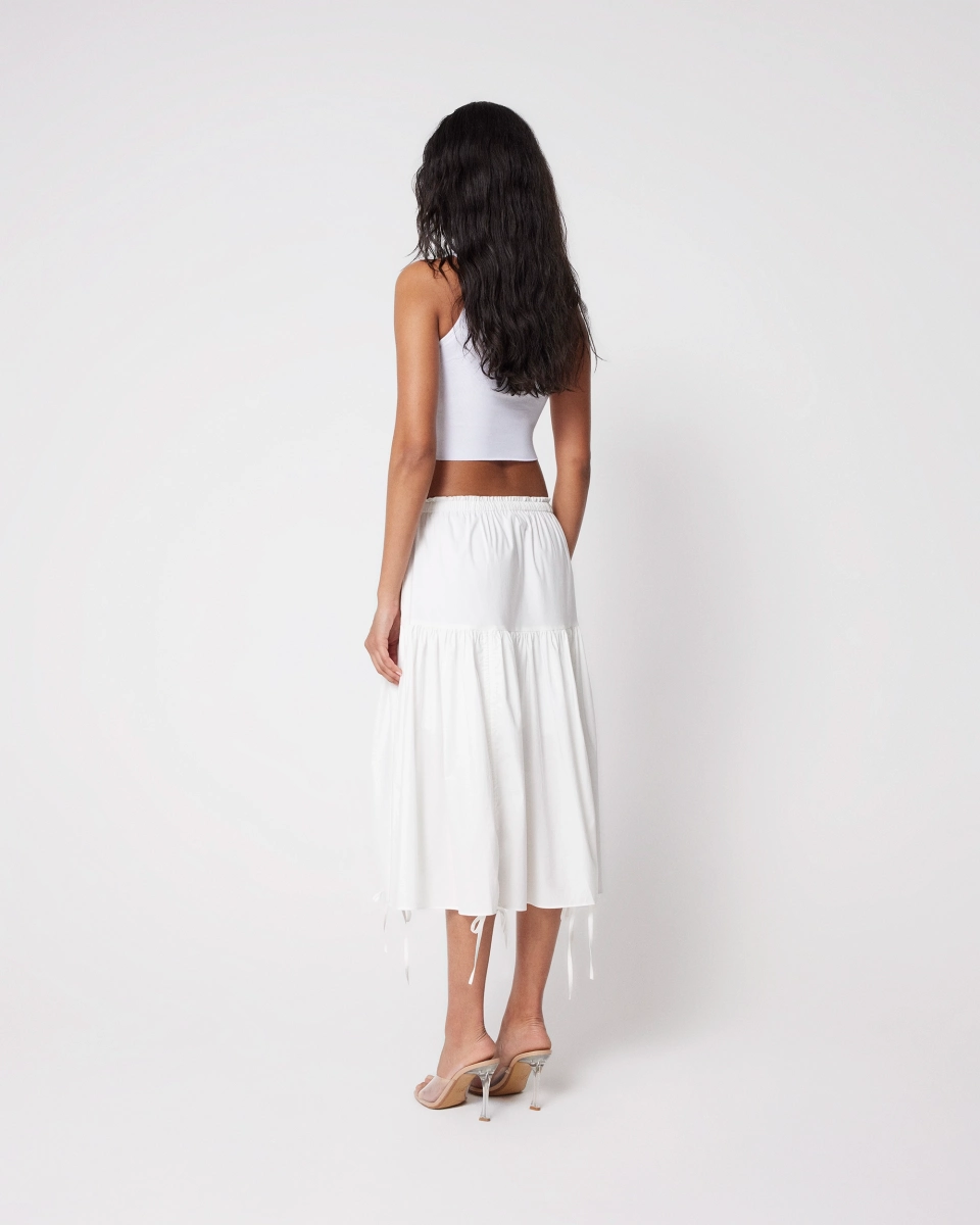 Tiered Skirt | White