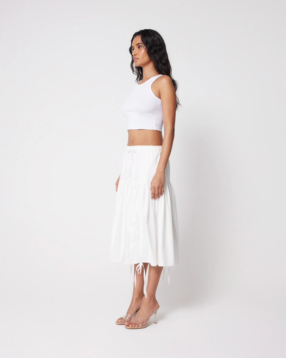 Tiered Skirt | White