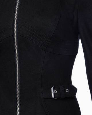 Denim Zipper Jacket | Black