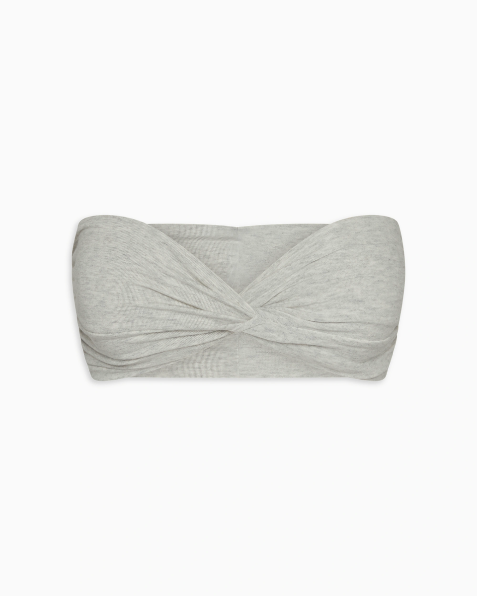 Twist Bandeau Top | Heather Grey