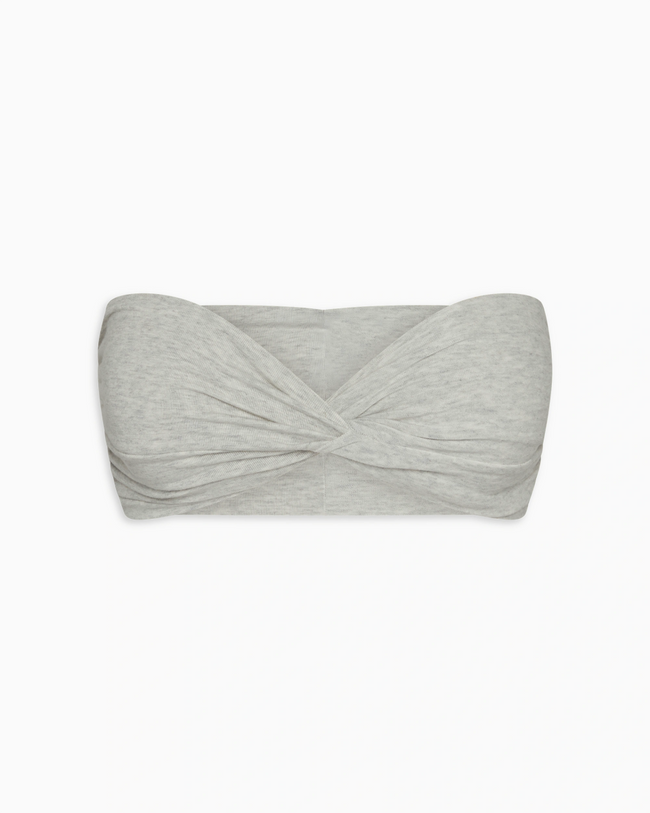 Twist Bandeau Top | Heather Grey