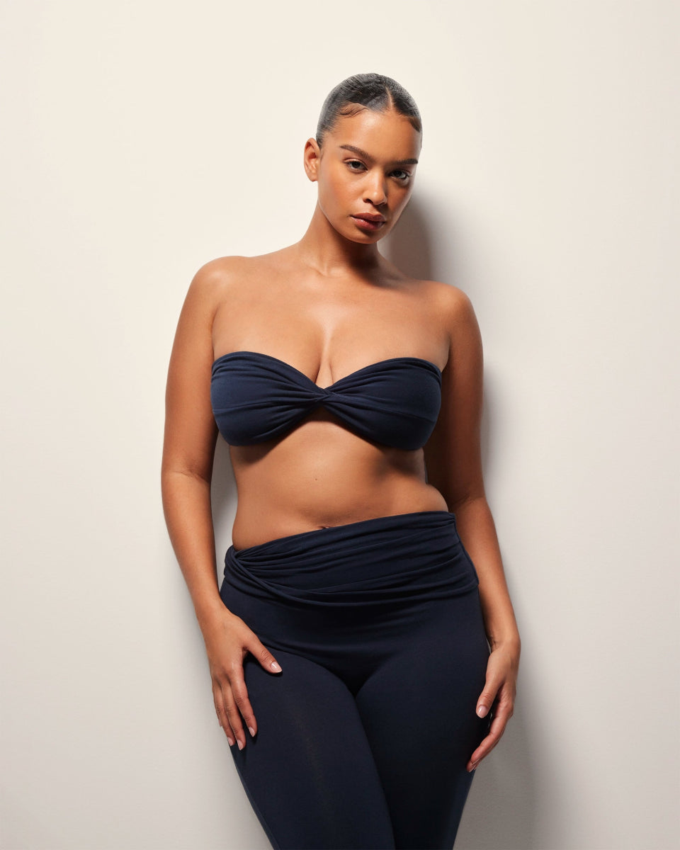 Twist Bandeau Top | Midnight