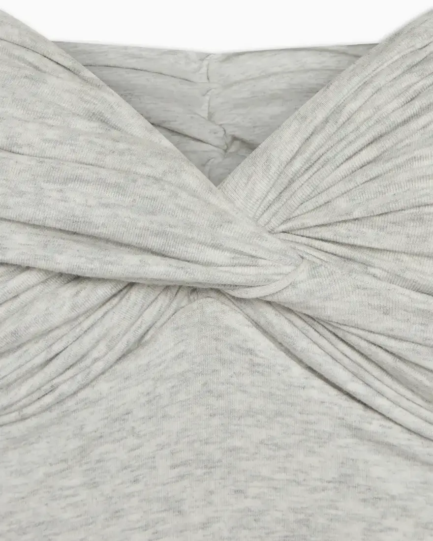 Twist Tube Mini Dress | Heather Grey