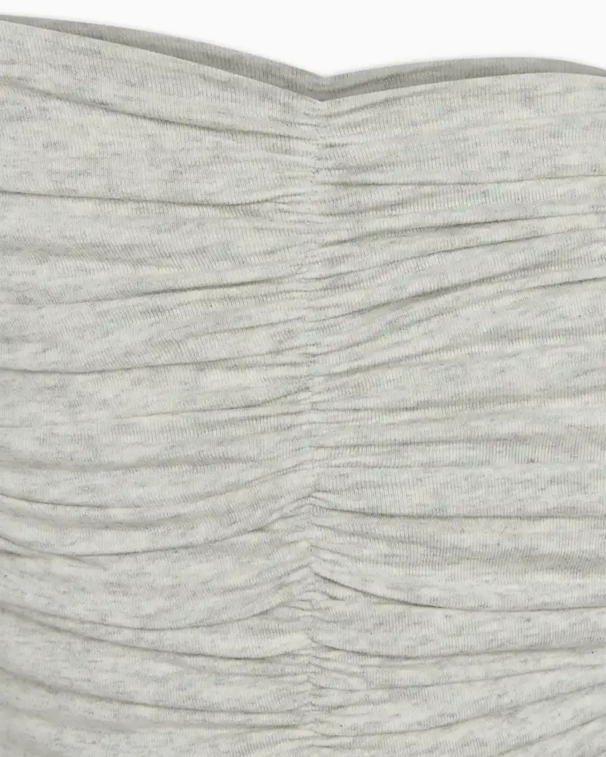 Twist Tube Mini Dress | Heather Grey