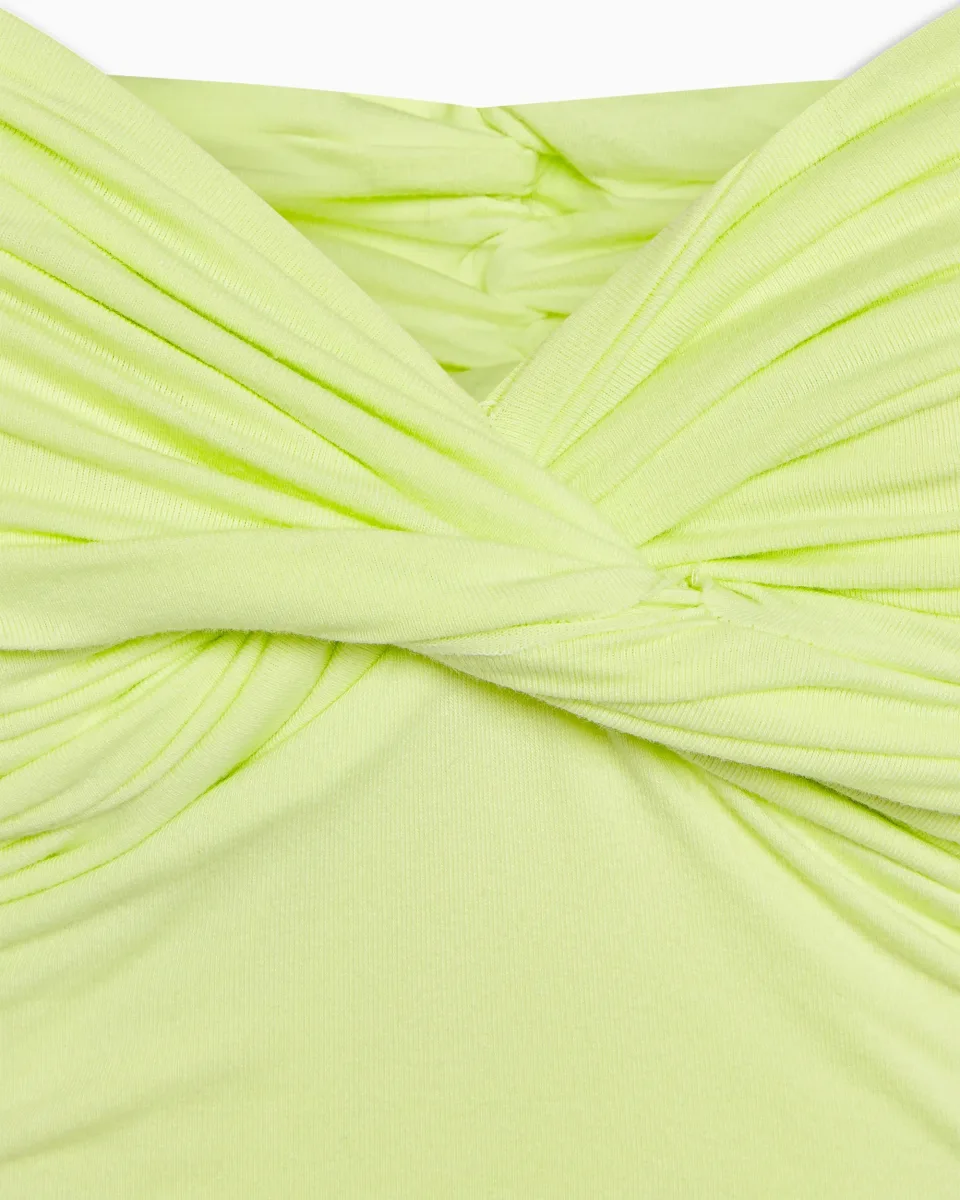 Twist Tube Mini Dress | Soft Lime