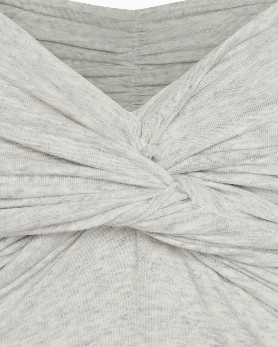Twist Tube Top | Heather Grey