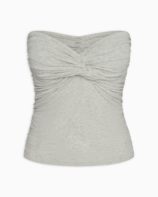 Twist Tube Top | Heather Grey