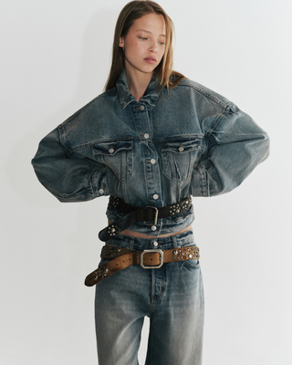 Vintage Studded Belt | Brown