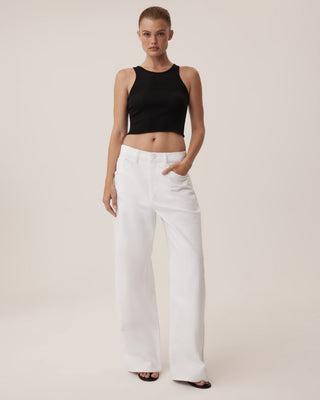 Classic Low Rise Denim | White